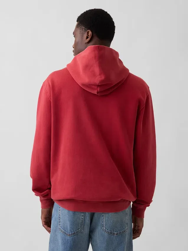 Vintagesoft Relaxed Logo-hoodie för vuxna