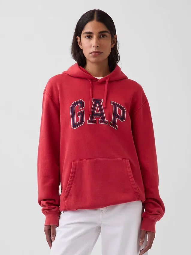 Vintagesoft Relaxed Logo-hoodie för vuxna