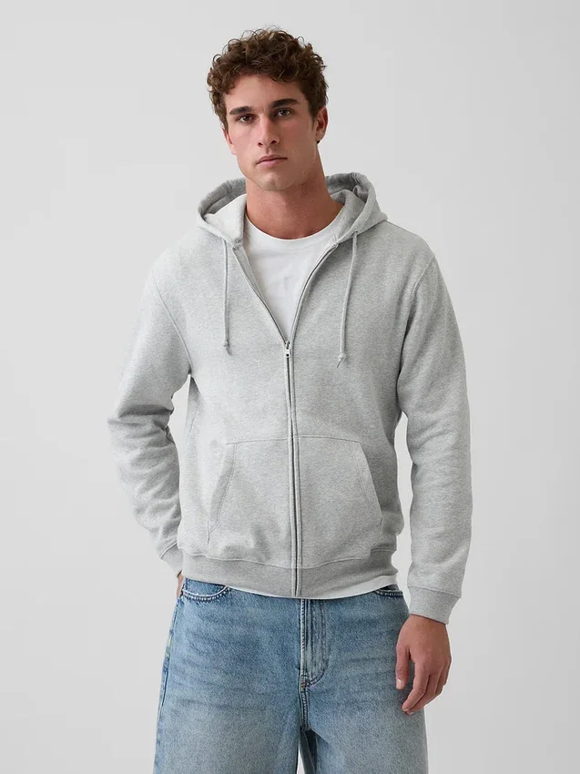 Vintagesoft Relaxed Zip Hoodie för vuxna