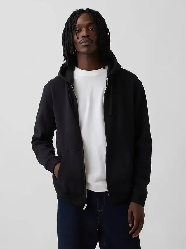 Vintagesoft Relaxed Zip Hoodie för vuxna