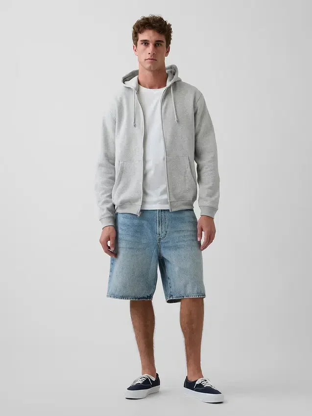 Vintagesoft Relaxed Zip Hoodie för vuxna