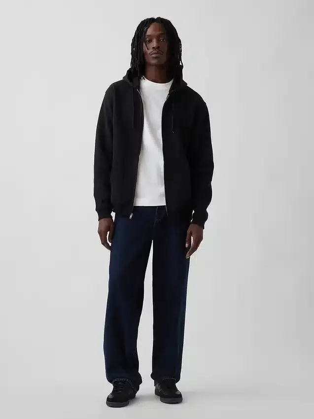 Vintagesoft Relaxed Zip Hoodie för vuxna