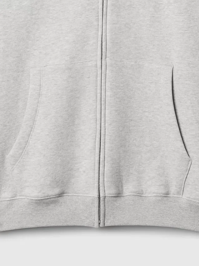 Vintagesoft Relaxed Zip Hoodie för vuxna