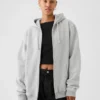 Vintagesoft Relaxed Zip Hoodie för vuxna