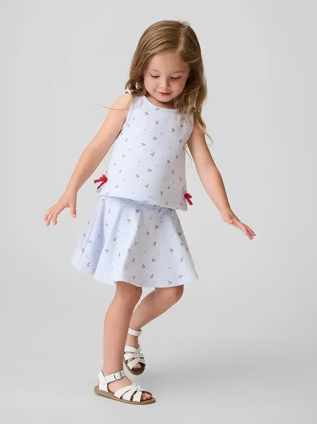 Vintagesoft-set med kjol och tröja med rosett för Baby & Småbarn