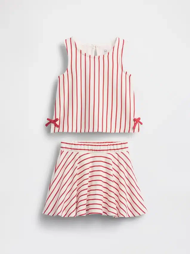 Vintagesoft-set med kjol och tröja med rosett för Baby & Småbarn