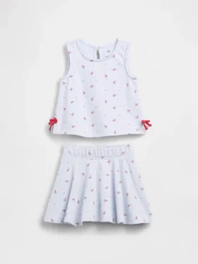 Vintagesoft-set med kjol och tröja med rosett för Baby & Småbarn