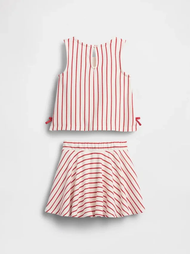 Vintagesoft-set med kjol och tröja med rosett för Baby & Småbarn