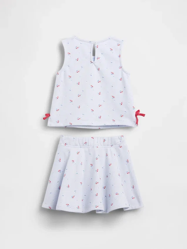 Vintagesoft-set med kjol och tröja med rosett för Baby & Småbarn
