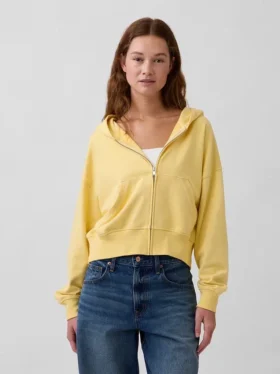 Vintagesoft Terry-hoodie med dragkedja