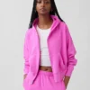 Vintagesoft Terry-hoodie med dragkedja