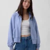 Vintagesoft Terry-hoodie med dragkedja