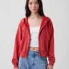 Vintagesoft Terry-hoodie med dragkedja
