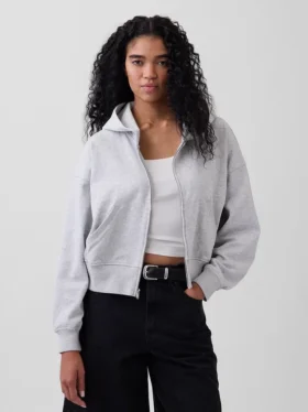 Vintagesoft Terry-hoodie med dragkedja