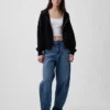 Vintagesoft Terry-hoodie med dragkedja
