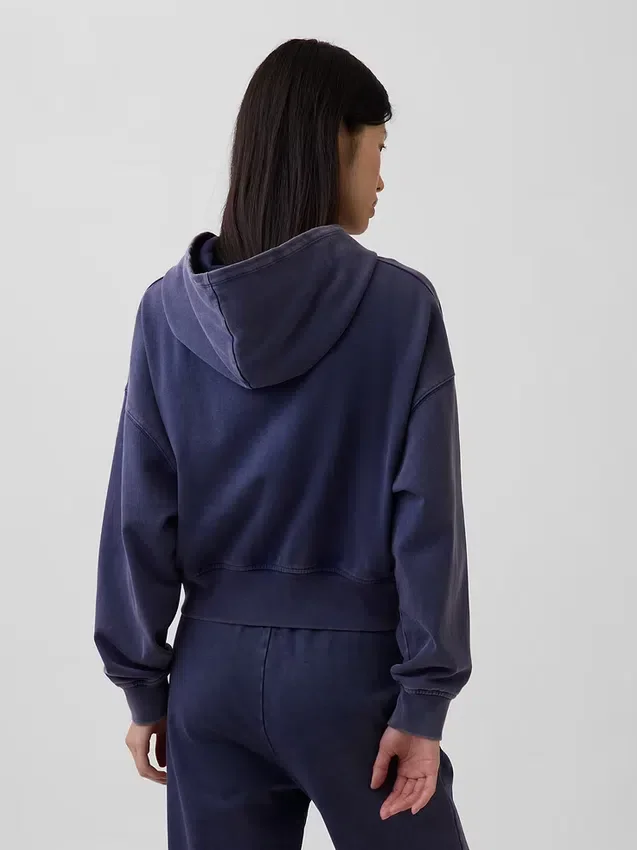 Vintagesoft Terry-hoodie med dragkedja