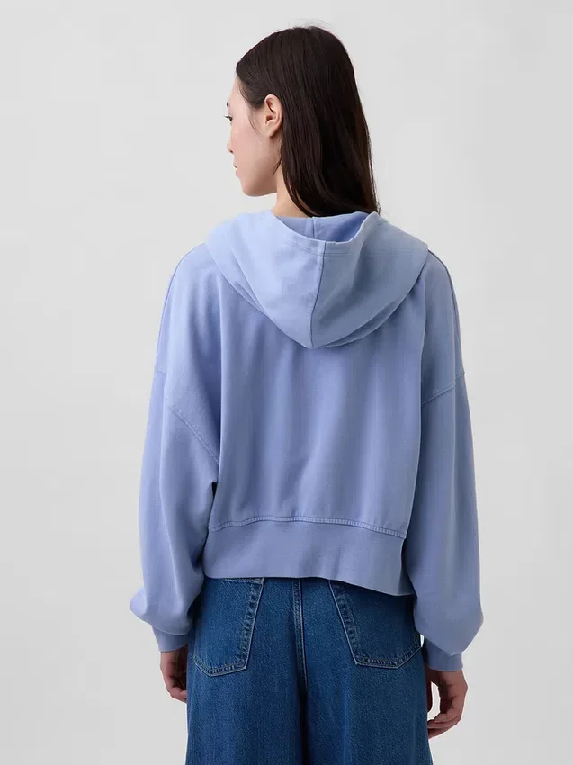 Vintagesoft Terry-hoodie med dragkedja