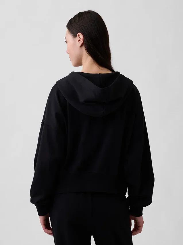 Vintagesoft Terry-hoodie med dragkedja