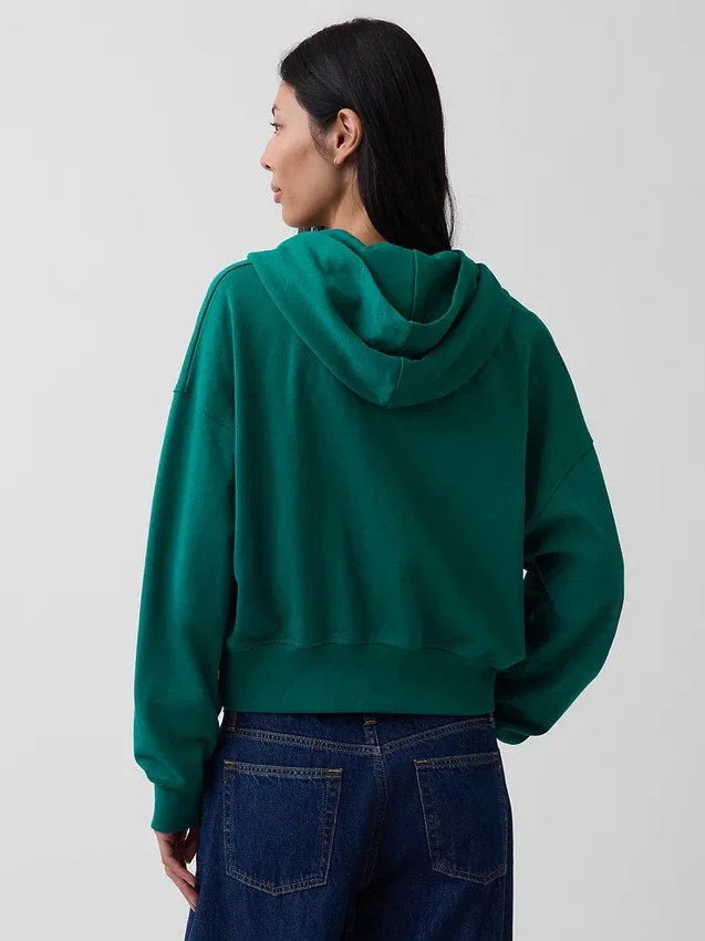 Vintagesoft Terry-hoodie med dragkedja