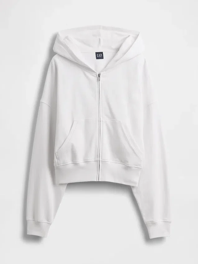 Vintagesoft Terry-hoodie med dragkedja