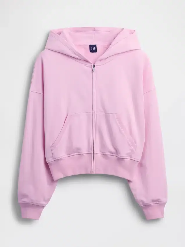 Vintagesoft Terry-hoodie med dragkedja