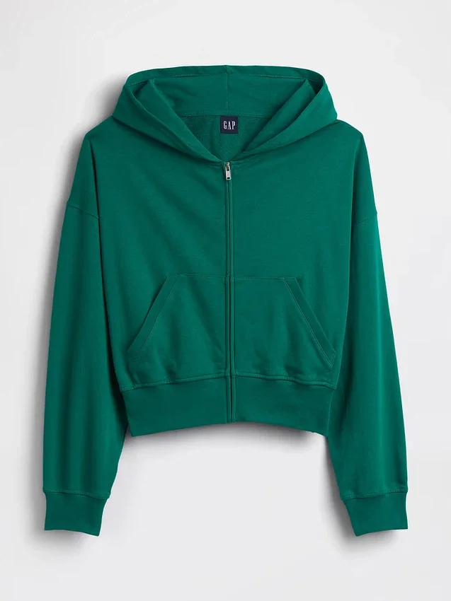 Vintagesoft Terry-hoodie med dragkedja
