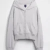 Vintagesoft Terry-hoodie med dragkedja
