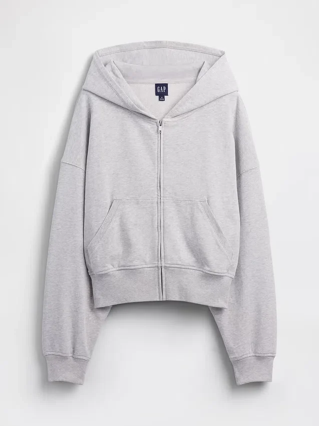 Vintagesoft Terry-hoodie med dragkedja