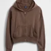 Vintagesoft Terry-hoodie med dragkedja