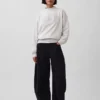 Vintagesoft Terry Oversized Mockneck Logo Sweatshirt