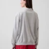 Vintagesoft Terry Oversized Mockneck Logo Sweatshirt