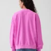 Vintagesoft Terry Oversized Mockneck Logo Sweatshirt
