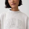 Vintagesoft Terry Oversized Mockneck Logo Sweatshirt