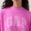 Vintagesoft Terry Oversized Mockneck Logo Sweatshirt