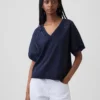 Vintagesoft Terry Oversized V-Neck Sweatshirt
