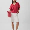 Vintagesoft Terry Oversized V-Neck Sweatshirt