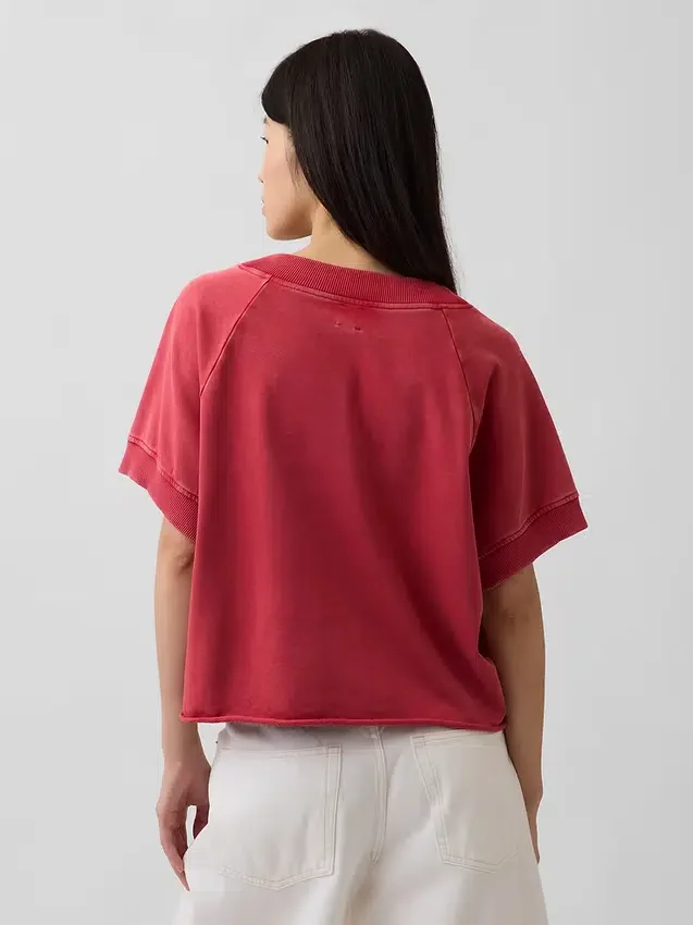 Vintagesoft Terry Oversized V-Neck Sweatshirt