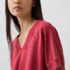 Vintagesoft Terry Oversized V-Neck Sweatshirt