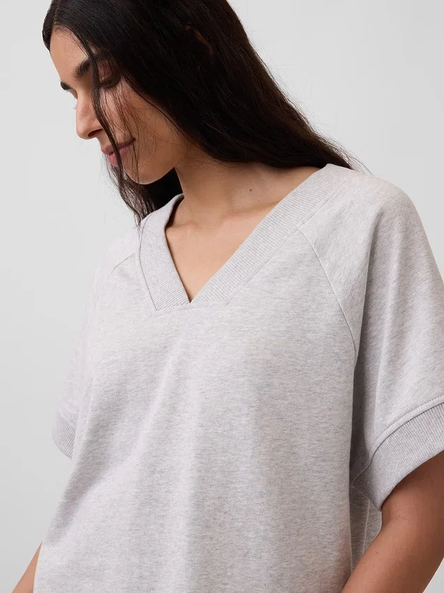 Vintagesoft Terry Oversized V-Neck Sweatshirt