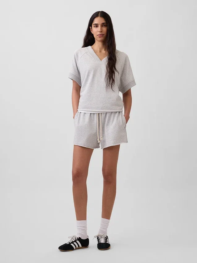 Vintagesoft Terry Oversized V-Neck Sweatshirt