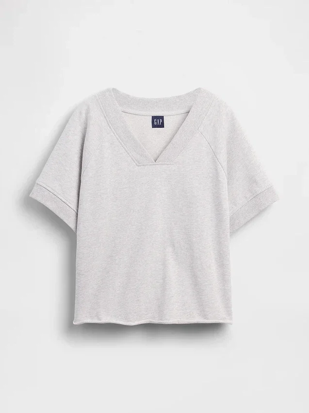 Vintagesoft Terry Oversized V-Neck Sweatshirt