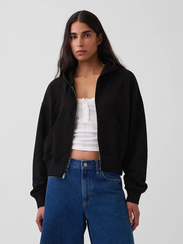 Vintagesoft Terry Oversized Wedge Zip Hoodie