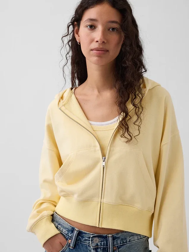 Vintagesoft Terry Oversized Wedge Zip Hoodie