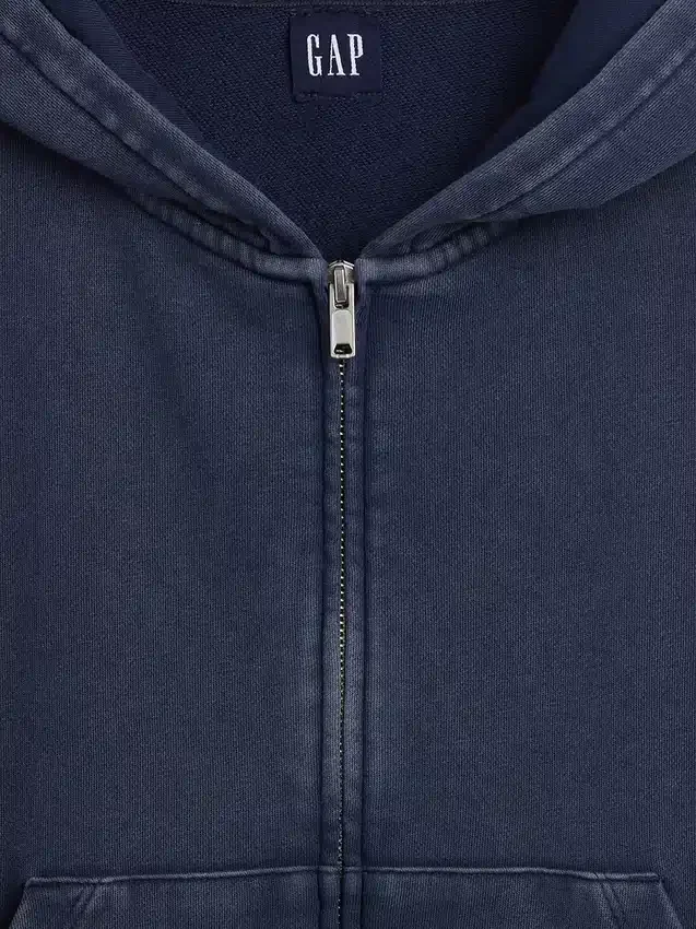 Vintagesoft Terry Oversized Wedge Zip Hoodie