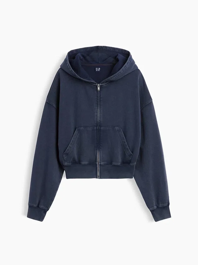 Vintagesoft Terry Oversized Wedge Zip Hoodie