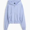 Vintagesoft Terry Oversized Wedge Zip Hoodie