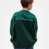 Vintagesoft-tröja för barn med färgblock och logotyp