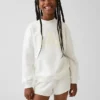 Vintagesoft-tröja i oversized-modell med hög hals och logotyp för barn