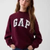 Vintagesoft-tröja i oversized-modell med hög hals och logotyp för barn