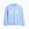 Vintagesoft-tröja i oversized-modell med hög hals och logotyp för barn